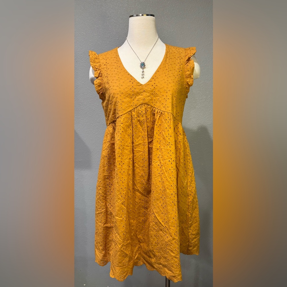 Knox Rose Orange Eyelet Dress